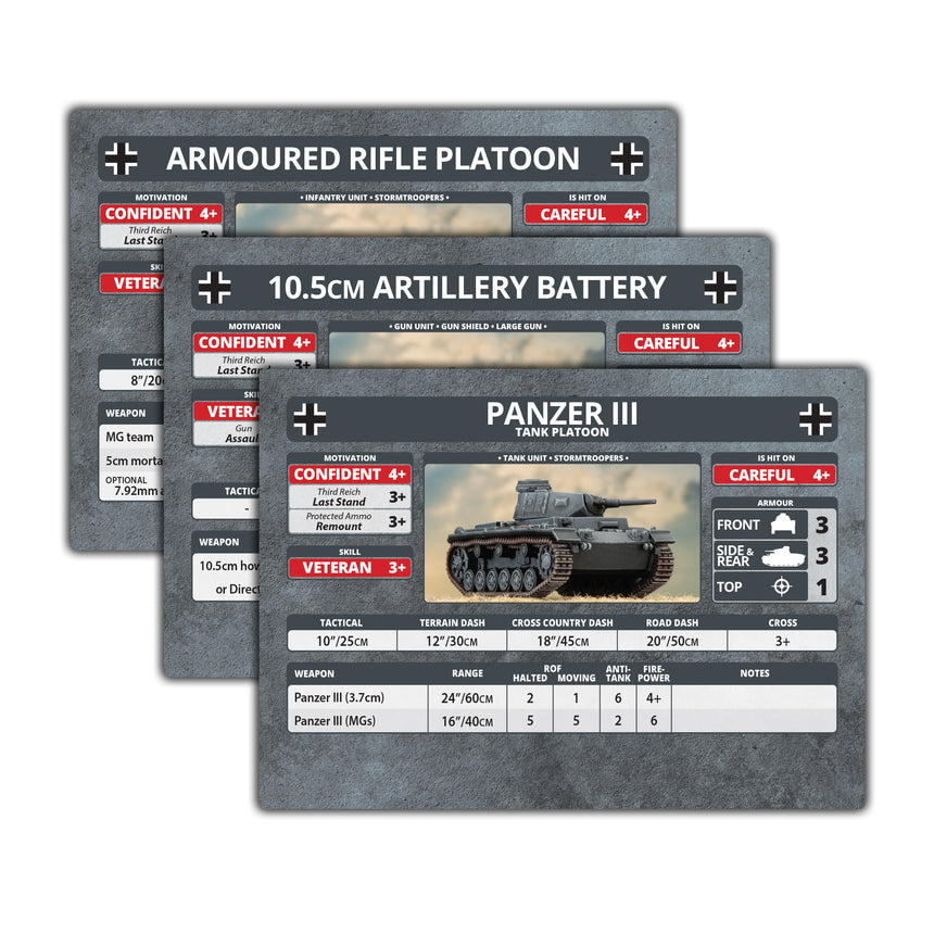 Blitzkrieg: German Unit Cards