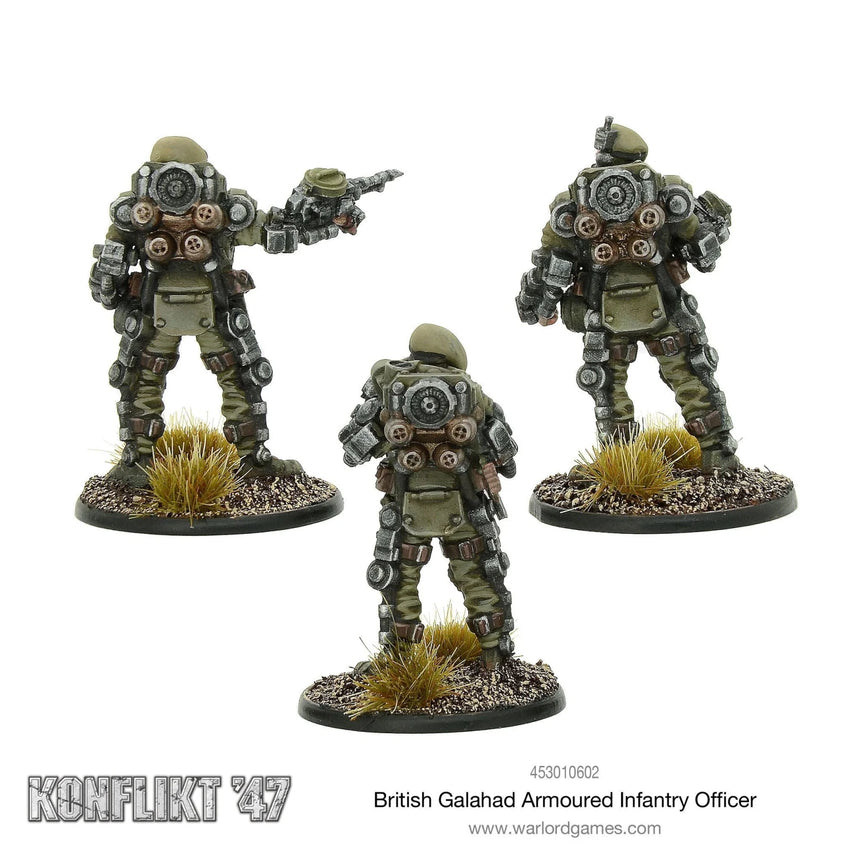 Galahad Armoured Infantry Officers - Sonder - /Einzelmodelle - Warlord Games - 453010602