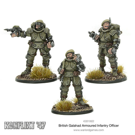 Galahad Armoured Infantry Officers - Sonder - /Einzelmodelle - Warlord Games - 453010602