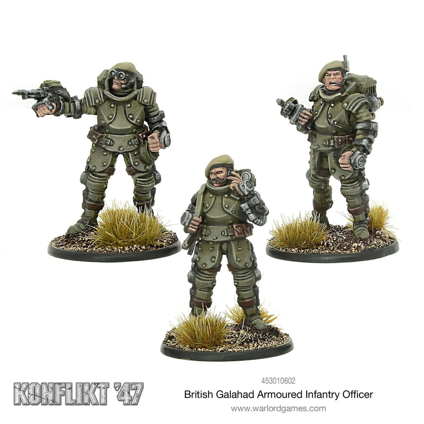 Galahad Armoured Infantry Officers - Sonder - /Einzelmodelle - Warlord Games - 453010602