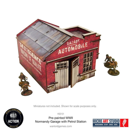 Garage With Petrol Station (Pre - painted Normandy) - Gelände - Micro Art Studio - H00131