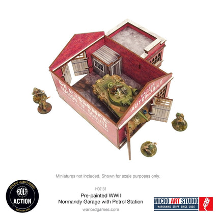 Garage With Petrol Station (Pre - painted Normandy) - Gelände - Micro Art Studio - H00131