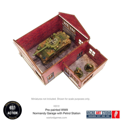 Garage With Petrol Station (Pre - painted Normandy) - Gelände - Micro Art Studio - H00131