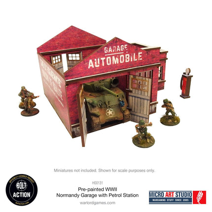 Garage With Petrol Station (Pre - painted Normandy) - Gelände - Micro Art Studio - H00131