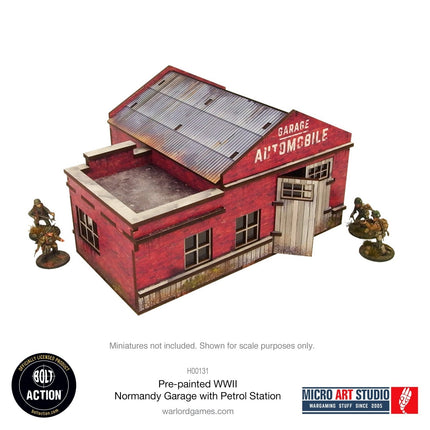 Garage With Petrol Station (Pre - painted Normandy) - Gelände - Micro Art Studio - H00131