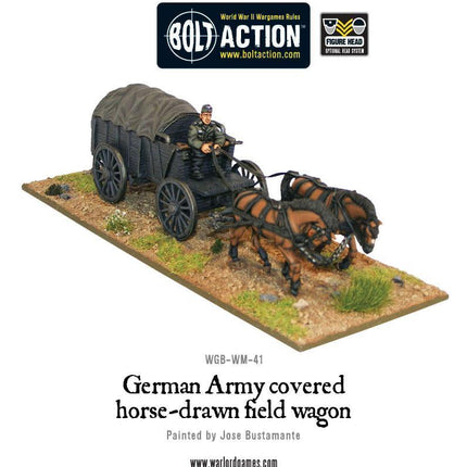 German Army Hf2 horsedrawn covered field wagon