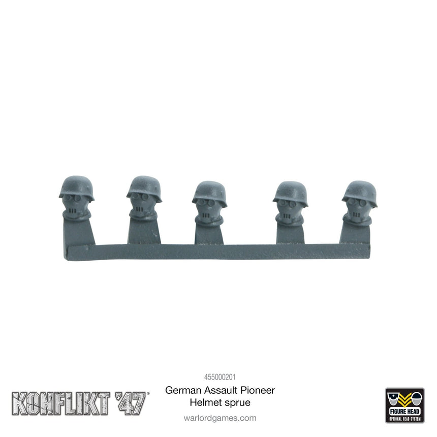 German Assault Pioneer Helmet sprue - Warlord Games - 455000201a