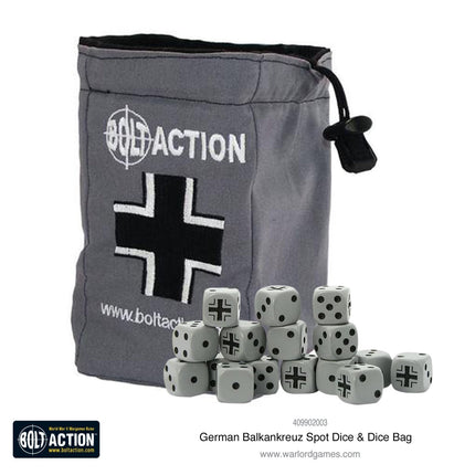German Balkenkreuz D6 and dice bag - Zubehör - Warlord Games - 409902003