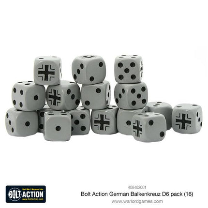 German Balkenkreuz D6 Pack (16 Stk) - Zubehör - Warlord Games - 408402001