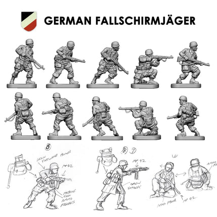 German Fallschirmjaeger 12mm - Infanterie - Victrix - VG12020