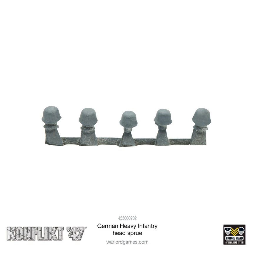 German Heavy Infantry head sprue - Warlord Games - 455000202a (2)