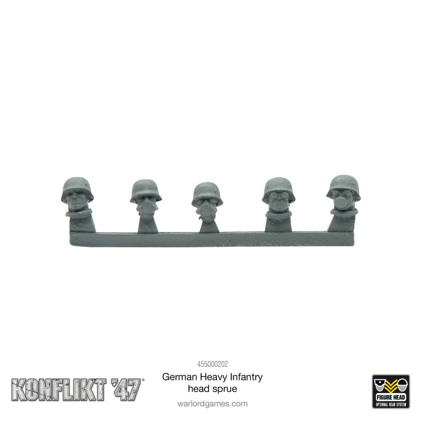 German Heavy Infantry head sprue - Warlord Games - 455000202a