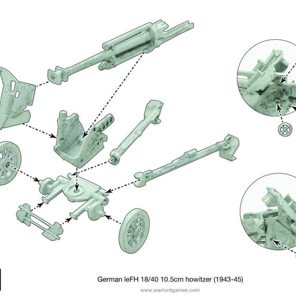 German Heer 10.5cm leFH 18 medium artillery (Winter)