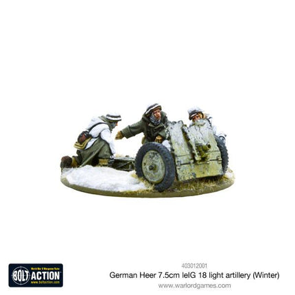 German Heer 7.5cm leIG 18 Light Artillery (Winter) - Artillerie - Warlord Games - 403012001