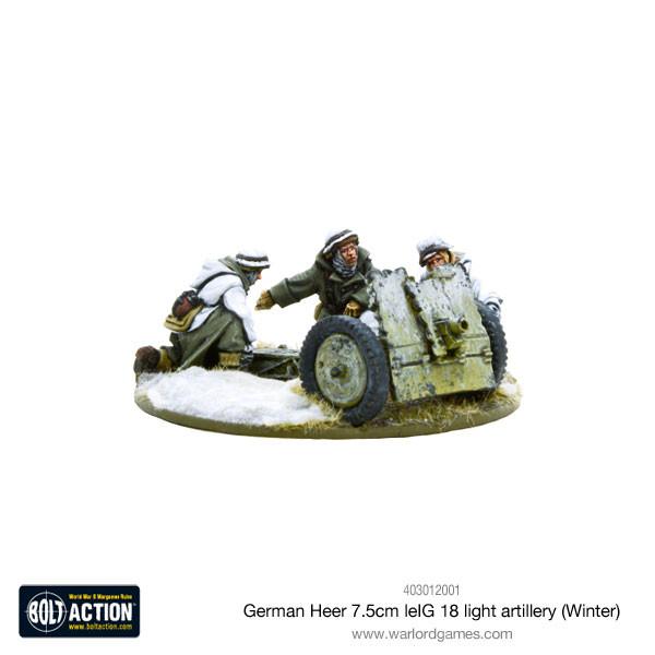 German Heer 7.5cm leIG 18 Light Artillery (Winter) - Artillerie - Warlord Games - 403012001
