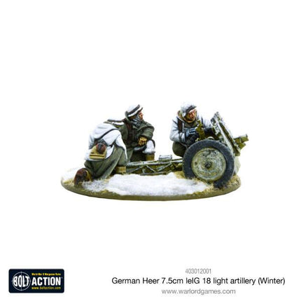 German Heer 7.5cm leIG 18 Light Artillery (Winter) - Artillerie - Warlord Games - 403012001