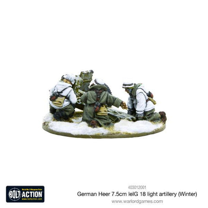 German Heer 7.5cm leIG 18 Light Artillery (Winter) - Artillerie - Warlord Games - 403012001