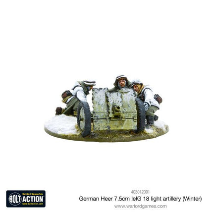 German Heer 7.5cm leIG 18 Light Artillery (Winter) - Artillerie - Warlord Games - 403012001