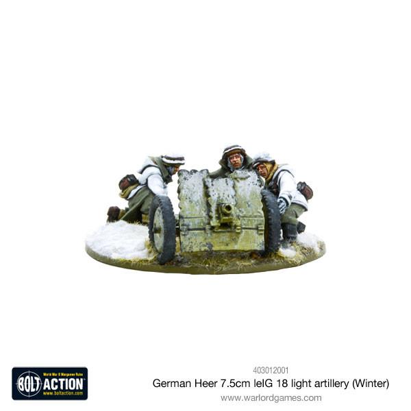German Heer 7.5cm leIG 18 Light Artillery (Winter) - Artillerie - Warlord Games - 403012001
