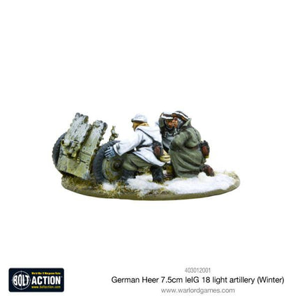 German Heer 7.5cm leIG 18 Light Artillery (Winter) - Artillerie - Warlord Games - 403012001