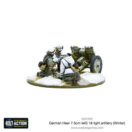 German Heer 7.5cm leIG 18 Light Artillery (Winter) - Artillerie - Warlord Games - 403012001