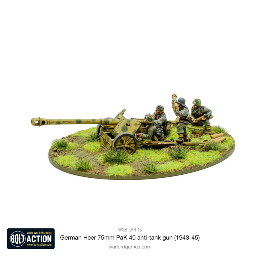 German Heer 75mm PaK 40 Anti - Tank Gun (1943 - 45) - Artillerie - Warlord Games - WGB-LHR-13