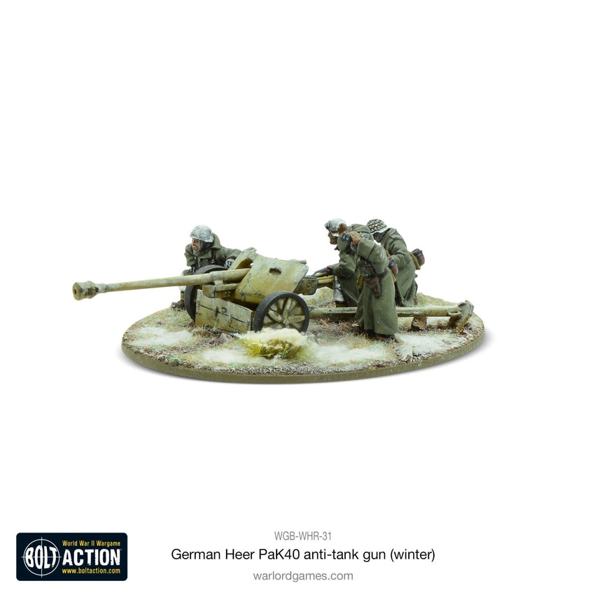German Heer 75mm Pak 40 Anti - Tank Gun (Winter) - Artillerie - Warlord Games - WGB-WHR-31