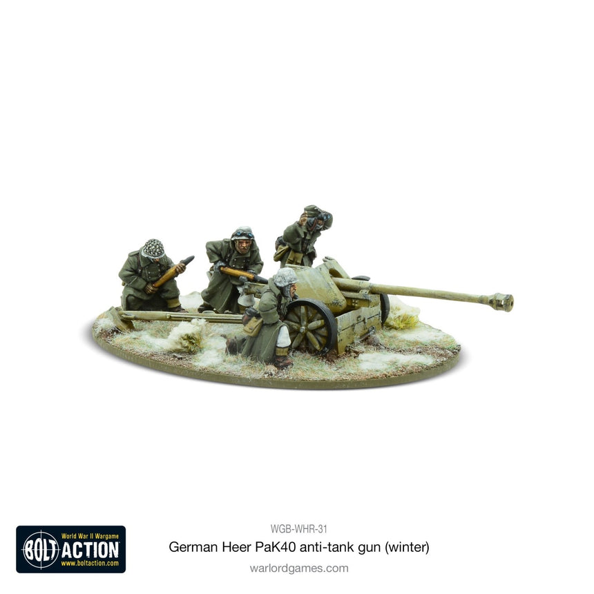 German Heer 75mm Pak 40 Anti - Tank Gun (Winter) - Artillerie - Warlord Games - WGB-WHR-31