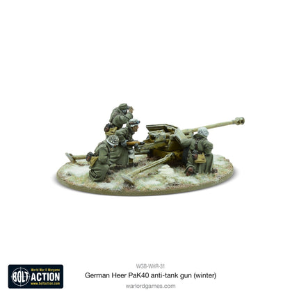 German Heer 75mm Pak 40 Anti - Tank Gun (Winter) - Artillerie - Warlord Games - WGB-WHR-31