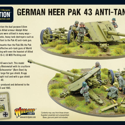 German Heer Pak 43 anti-tank gun