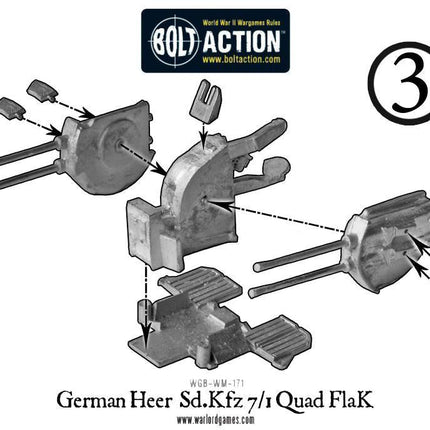 German Heer Sd.Kfz 7/1 quad FlaK