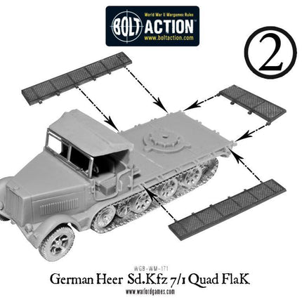 German Heer Sd.Kfz 7/1 quad FlaK