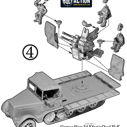 German Heer Sd.Kfz 7/1 quad FlaK