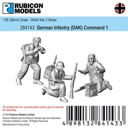German Infantry (DAK) Command Set 1 - Sonder - /Einzelmodelle - Rubicon Models UK Ltd - 284143