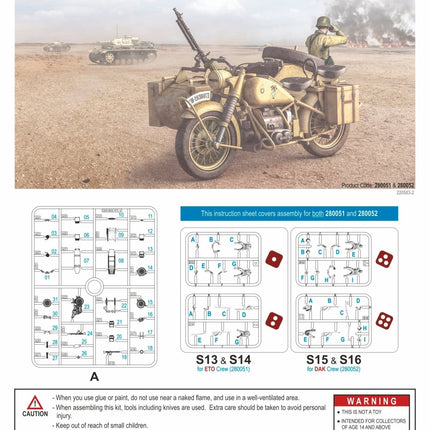 280052 - German Motorcycle R75 with Sidecar (DAK)