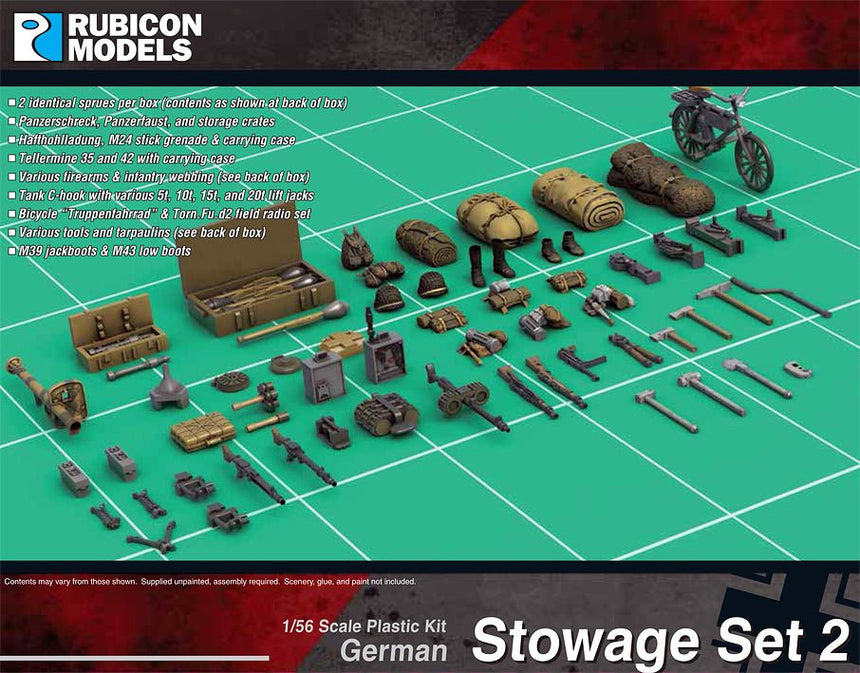 German Stowage Set 2 - Zubehör - Rubicon Models UK Ltd - 280118