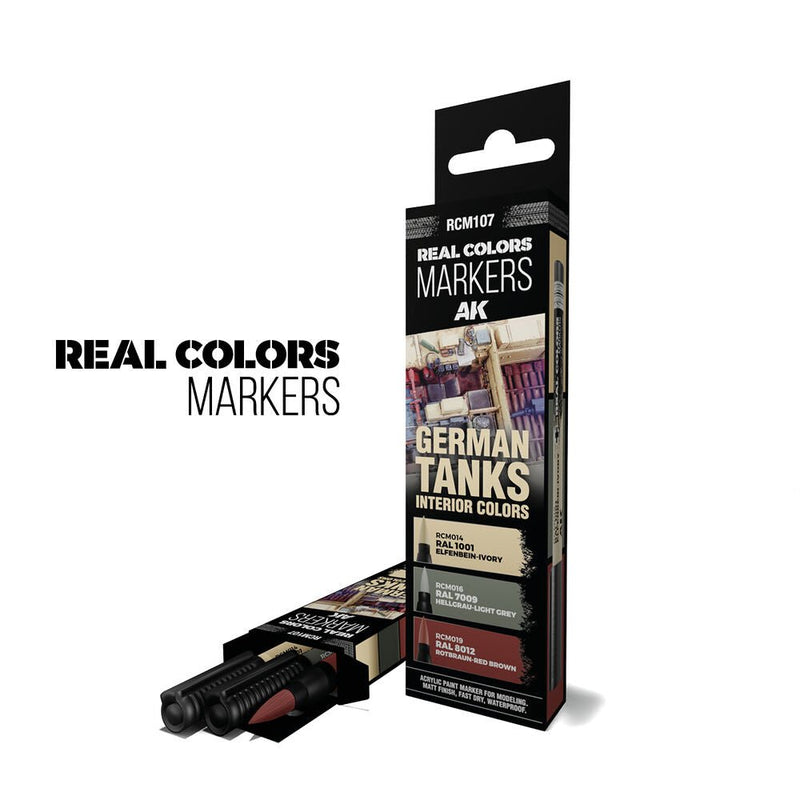 German Tanks Interior Colors - RC Markers Set - Zubehör - AK Interactive - RCM107