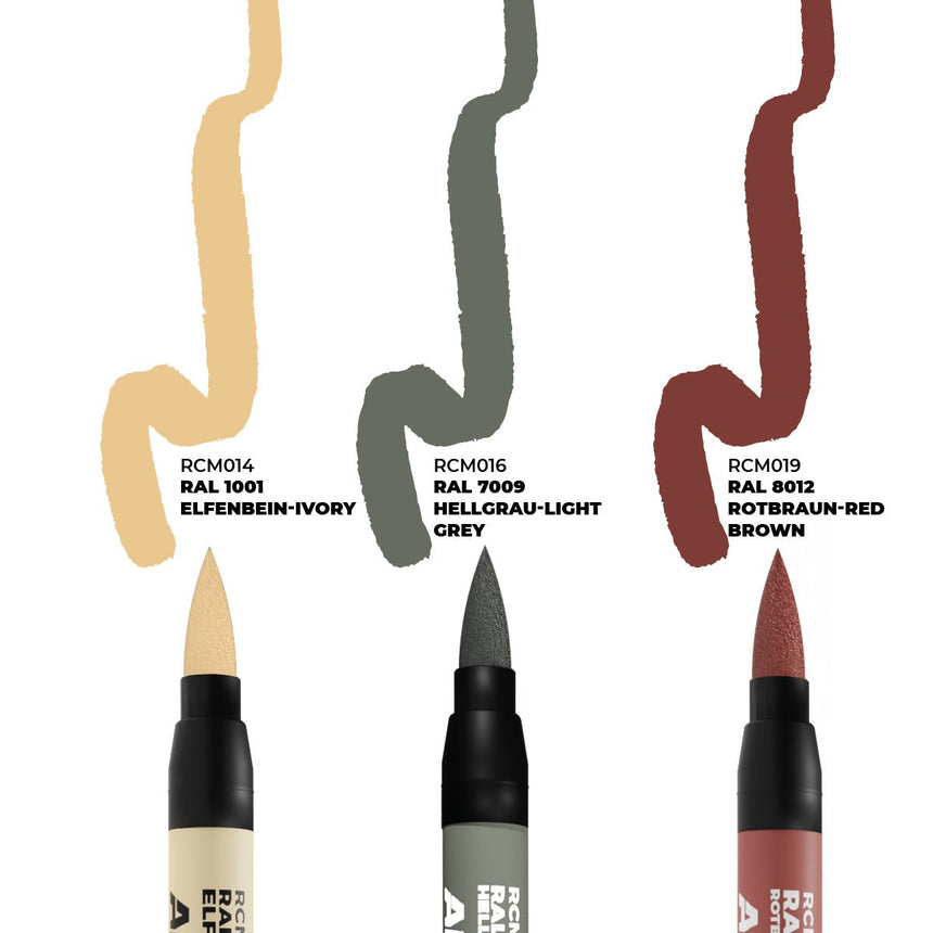 Buy GERMAN TANKS INTERIOR COLORS - RC MARKERS SET online for5,75&euro; | AK-Interactive