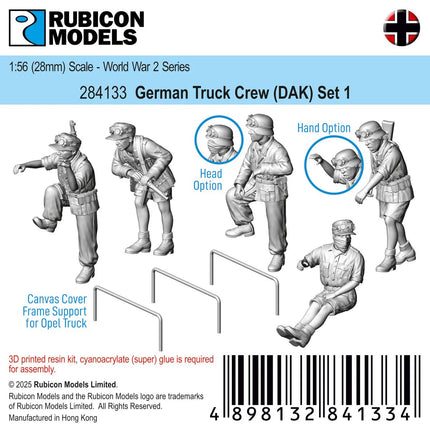 German Truck Crew (DAK) - Set 1 - Sonder - /Einzelmodelle - Rubicon Models UK Ltd - 284133
