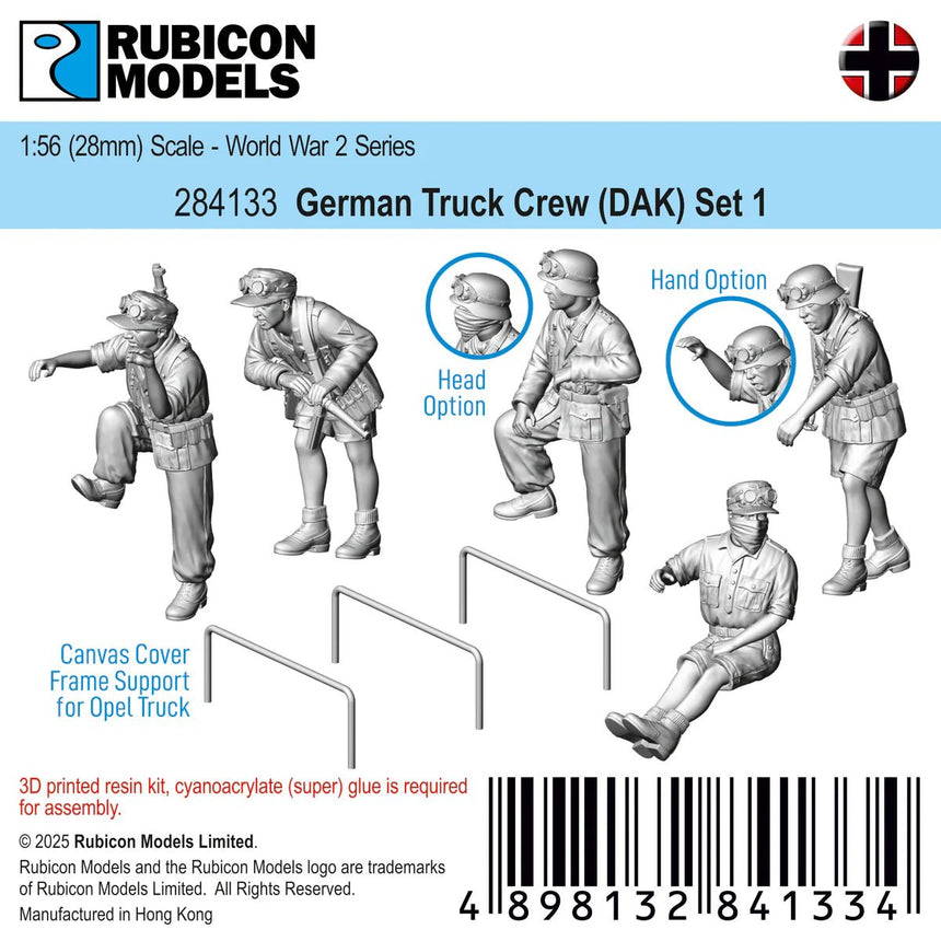 German Truck Crew (DAK) - Set 1 - Sonder - /Einzelmodelle - Rubicon Models UK Ltd - 284133