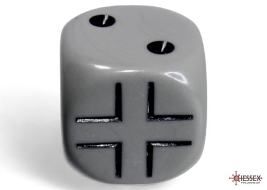 Germany War Dice Opaque Dark Grey/Black 16mm d6 (12 Dice) - Zubehör - Chessex - CHX29061