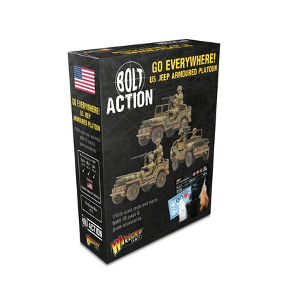 Go Everywhere! US Jeep Armoured Platoon - Fahrzeuge - Warlord Games - 402213006
