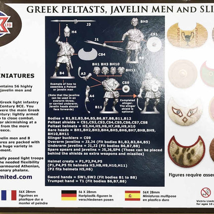 Greek Peltasts, Javelin Men and Slingers - Infanterie - Victrix - VXA006