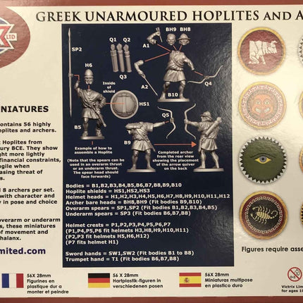 Greek Unarmoured Hoplites and Archers - Infanterie - Victrix - VXA005