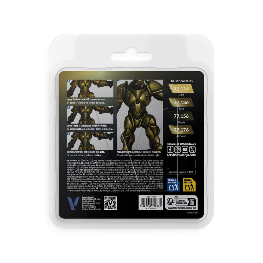 Greenish Gold - True Metallic Metal (4 x 18 ml) - Vallejo - 77267 (2)