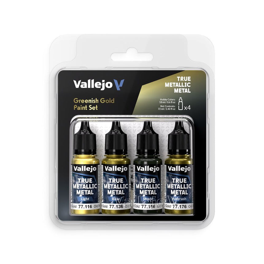 Greenish Gold - True Metallic Metal (4 x 18 ml) - Vallejo - 77267