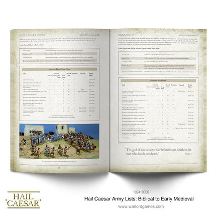 Hail Caesar Army Lists - Biblical to Early Medieval Supplement