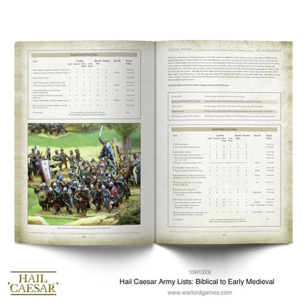 Hail Caesar Army Lists - Biblical to Early Medieval Supplement