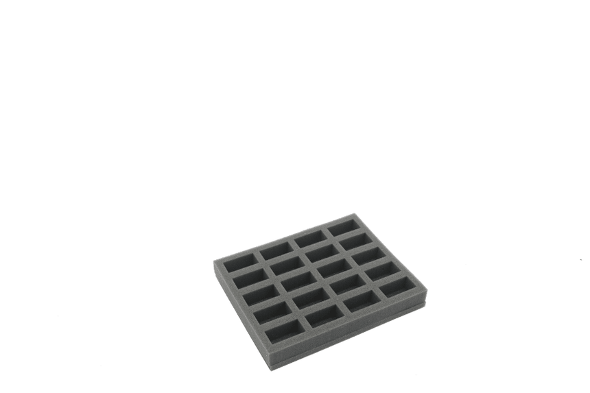 Half-sized Small Box for 20 miniatures on 25 mm bases - Safe & Sound