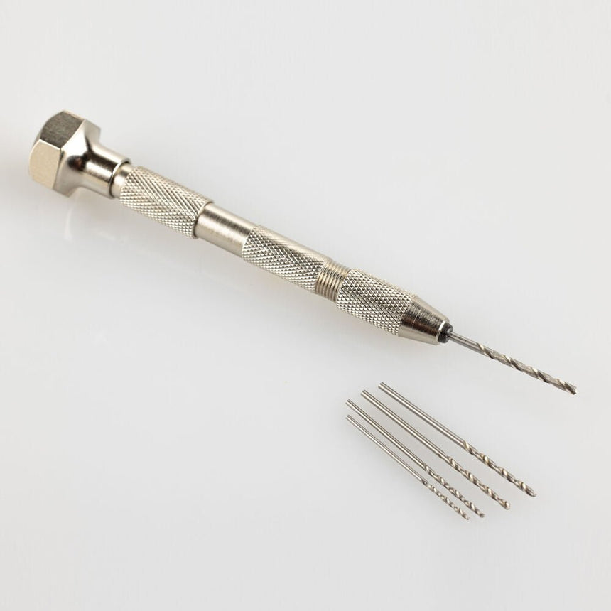Hand Drill with Five Drills (1, 1.2, 1.4, 1.5, 1.8 mm) - Zubehör - Heller - 99019